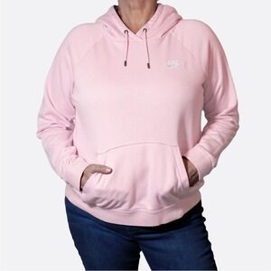 Nike Sportswear Club Fleece Pullover Hoodie 0X Large Pink Foam Soft Girl